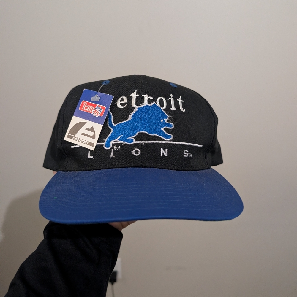 VTG Detroit Lions Snapback Black Cap Team NFL Football Sports Dead stock